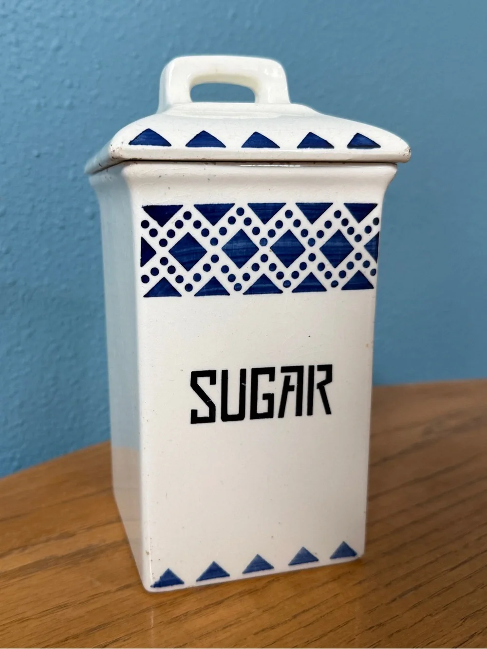 Vintage 1930s Staffel Germany Sugar Canister Dec. 706 Art Deco